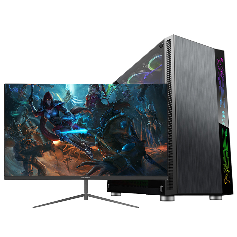 世纪之星 酷睿i7四核/GTX1050 4G独显/16GB内存/256GB固态 家用 游戏电脑 台式机 台式电脑 DIY组装机 组装电脑 电脑主机+24英寸显示器全套