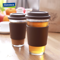 三光云彩(GLASSLOCK)韩国进口钢化耐热玻璃水杯茶杯 咖啡色RC106 500mL