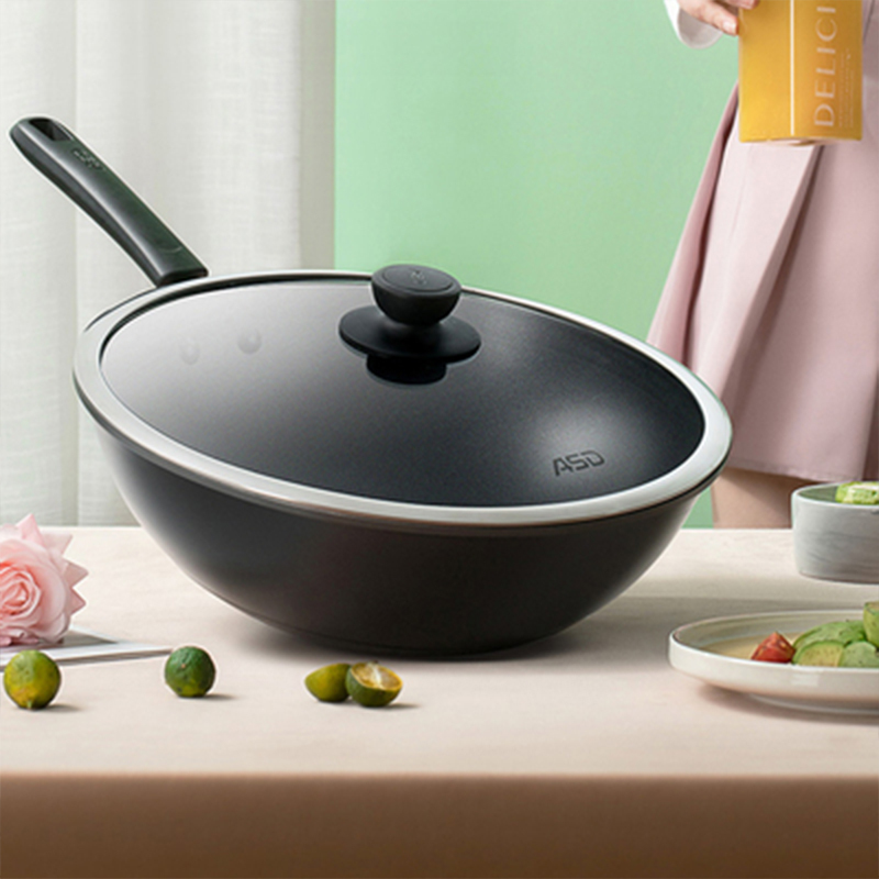 爱仕达（ASD）炒锅新不粘少油烟炒锅锅燃气适用家用炒菜锅32cm CL32U2Q