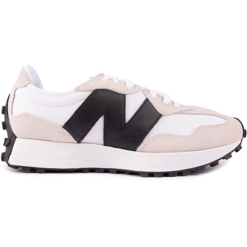 新百伦(New Balance)女款复古跑鞋白色黑色拼接 padded鞋领舒适缓