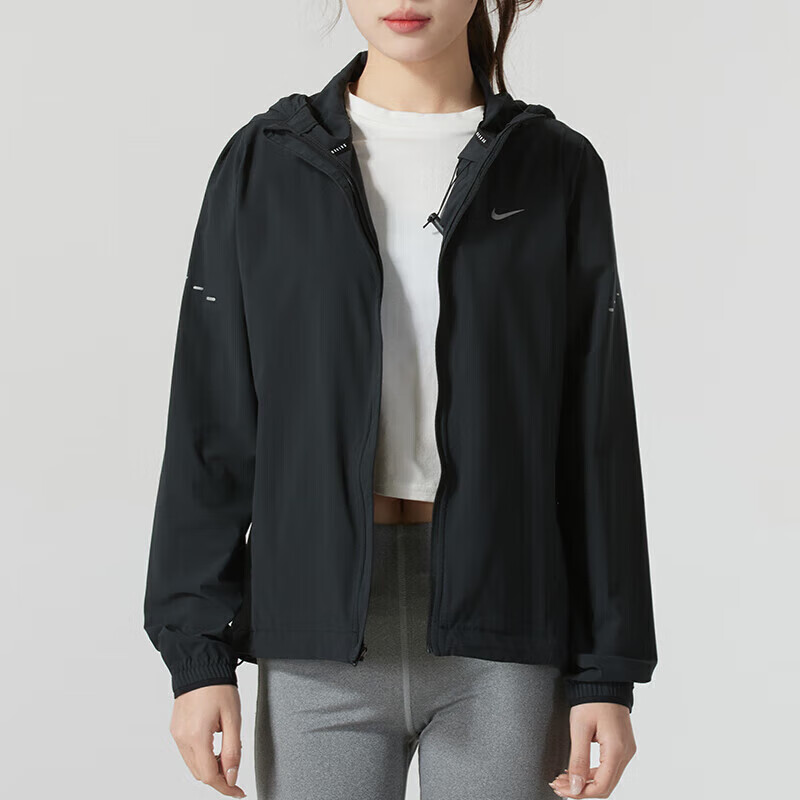 耐克(NIKE)女装 新款运动服跑步健身训练外套时尚潮流休闲夹克上衣HQ0651-214 ZP HQ0651-010/黑色 XL