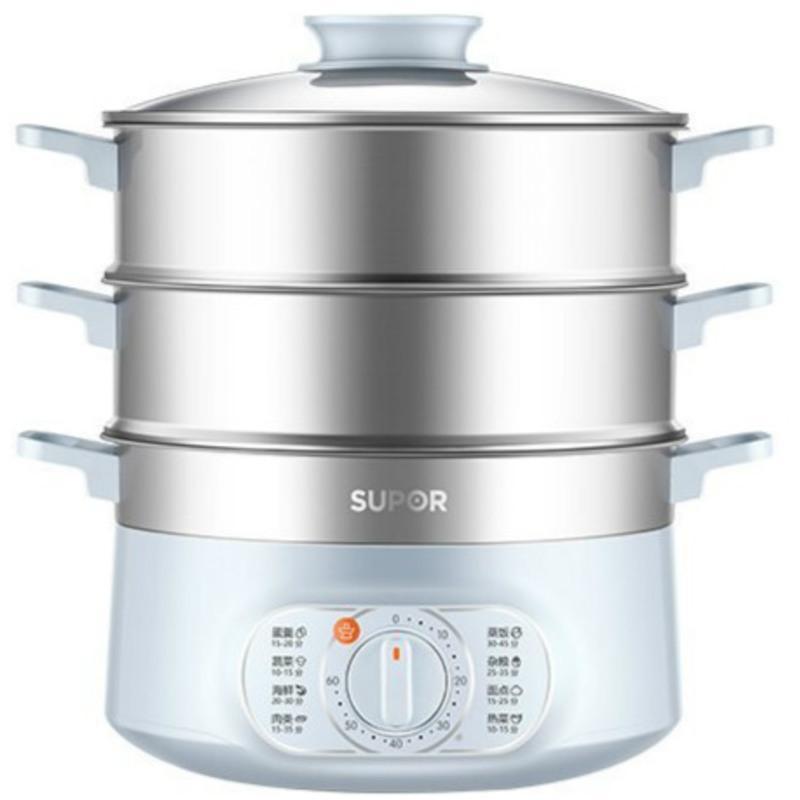 苏泊尔(SUPOR)电蒸锅家用电火锅三层13L大容量蒸包子锅多功能电热锅分体式可拆洗电煮锅可定时 一键火锅家用电锅