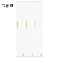 兴福隆更衣柜员工储物柜铁皮带锁储存柜健身房更衣室钢制六九门宿舍柜子