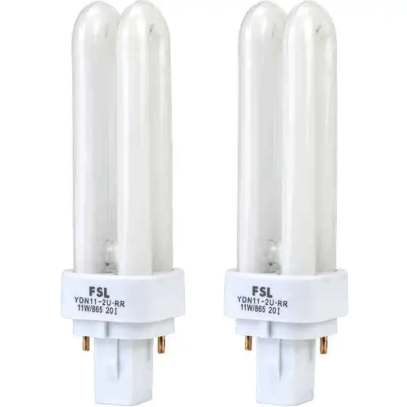 佛山照明(FSL)节能灯泡插管2针筒灯插拔式荧光灯2U型拔插脚超亮 二针13W白光6500K[1只装]高清大图