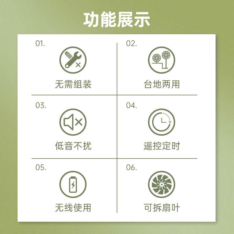 卡蛙云岭风风扇KW-MF01B中配 带电池+带遥控版本高清大图