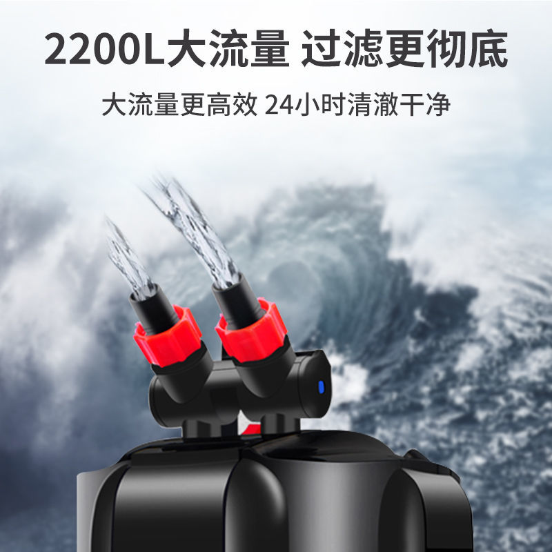 鱼缸过滤器水族箱外置过滤设备大鱼缸净水系统带灯高清大图