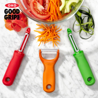 OXO 奥秀厨房工具美国切丝削皮刀刨刀三件套 可削软皮