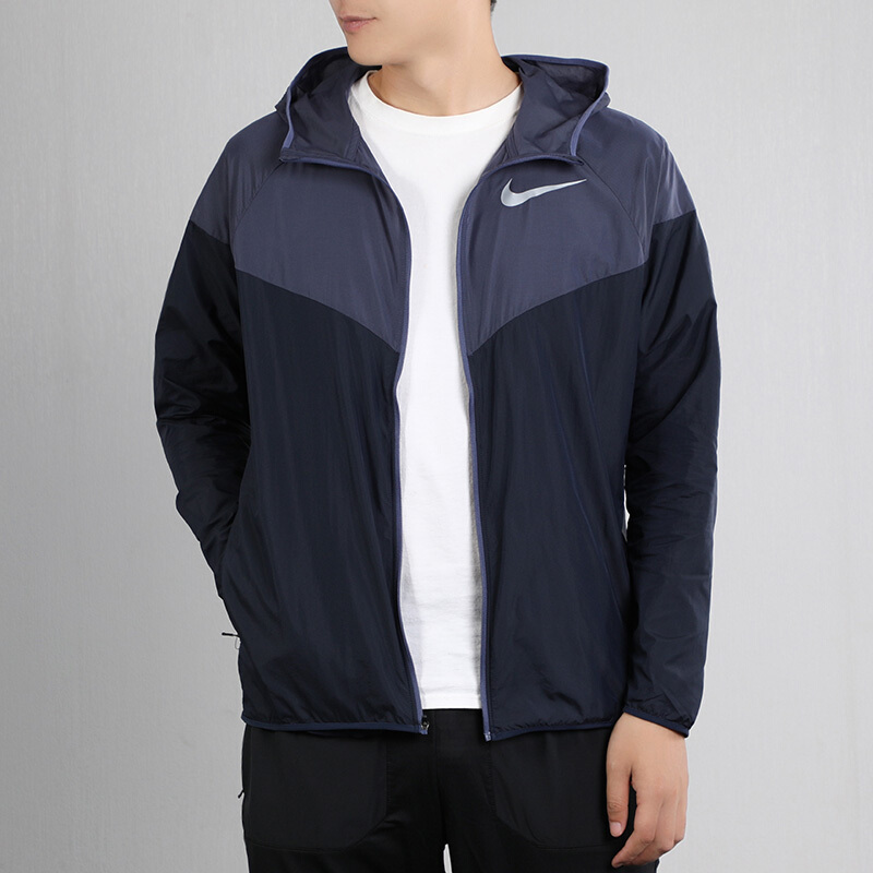 nike耐克男跑步防风运动休闲舒适透气夹克外套上衣at4005-027 d