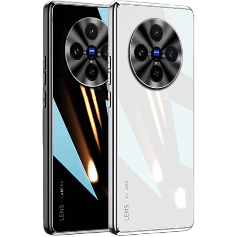 圣幻 vivo x100手机壳x100pro全包防摔硅胶软边高档钢化玻璃保护套