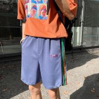 新款cec裤子女宽松2019新款夏装韩版休闲直筒短裤学生沙滩五分裤预售定制款韩版潮牌