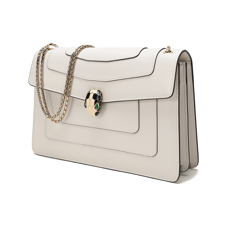 宝格丽bvlgari女士serpentiforever系列牛皮蛇头扣手提单肩包小号