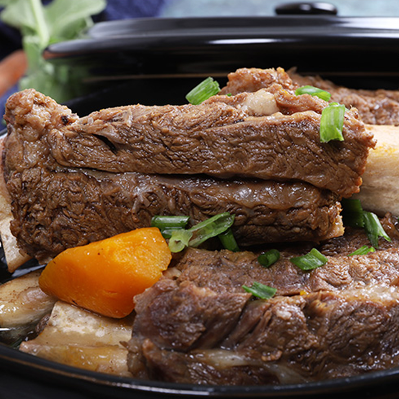 科尔沁 牛排骨500g/袋 牛骨仔 内蒙古牛肉 煎炒炖煮 煲汤精选