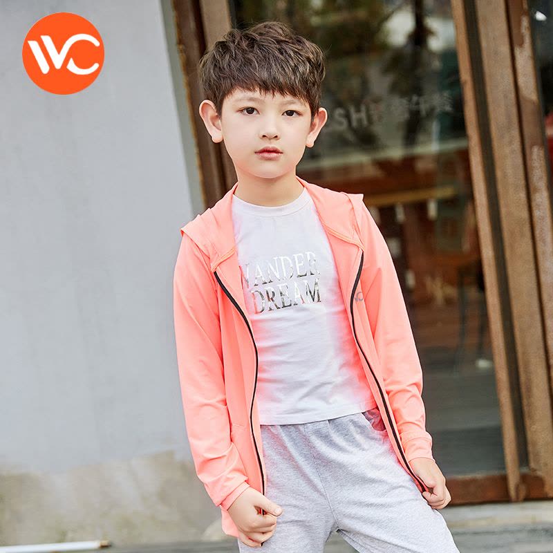 韩国VVC 儿童防晒衣夏季超薄防晒外套防紫外线透气亲子连帽防晒服图片