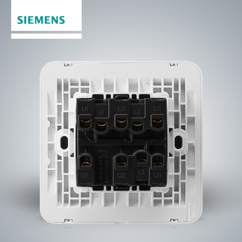 西门子（SIEMENS）开关插座 皓睿玉釉白系列三开双控5TA01333NC01