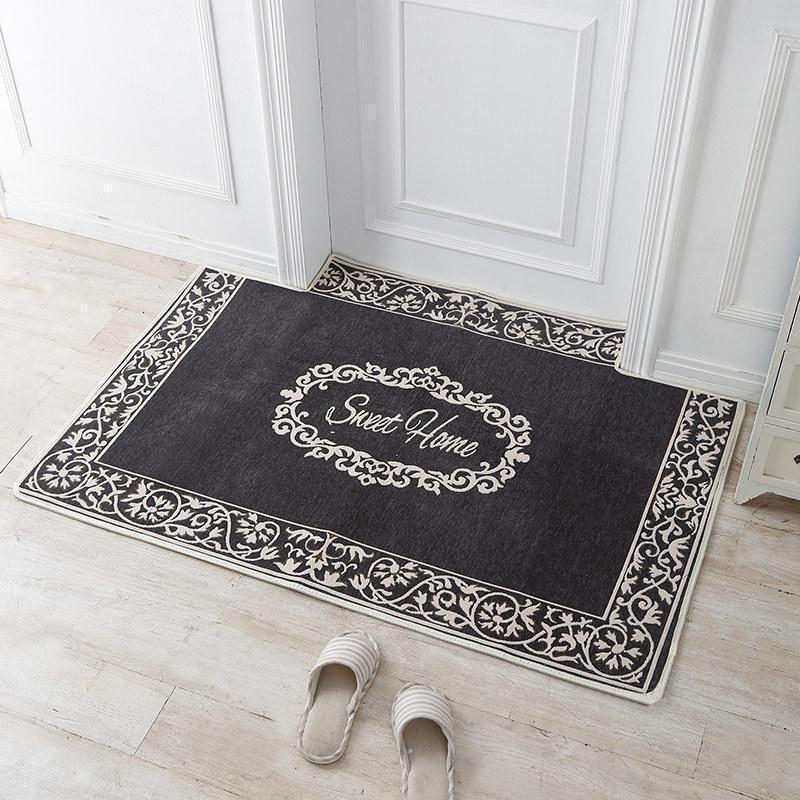 美帮汇地毯垫进地垫现代简约入户脚垫口厅玄关卧室家用垫子 872灰色 50×80CM