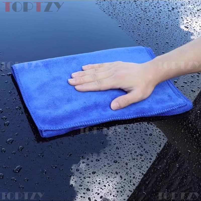 toptzy TZ5071501 洗车毛巾清洁抹布 300*300 蓝色 10个装高清大图
