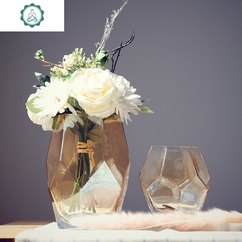 玻璃花瓶摆件客厅插花透明创意个性水培小花瓶几何简约封后香槟小号 白色情人报价 参数 图片 视频 怎么样 问答 苏宁易购
