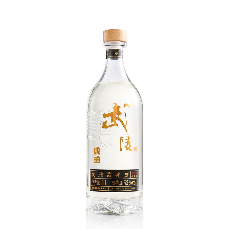 武陵 琥珀升级版 53度酱香型白酒 纯粮固态大曲 1000mL 4瓶 整箱装