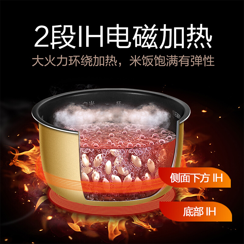 松下 (Panasonic) 电饭煲 SR-FCC188 5L(对应日标1.8L)1-8人 日本原装进口 双预约电饭锅