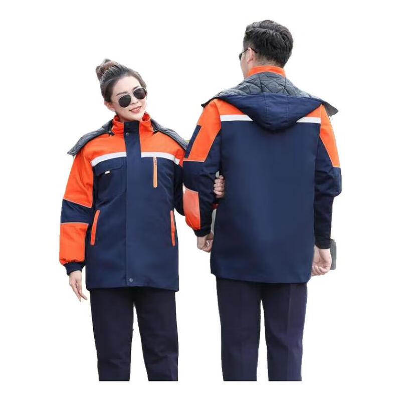 IRONROAD冬季工作服H49 套 藏蓝橘肩