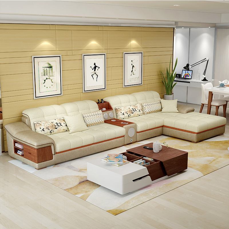 布艺沙发小户型冬夏两用现代简约智能科技布沙发客厅家具组合套装