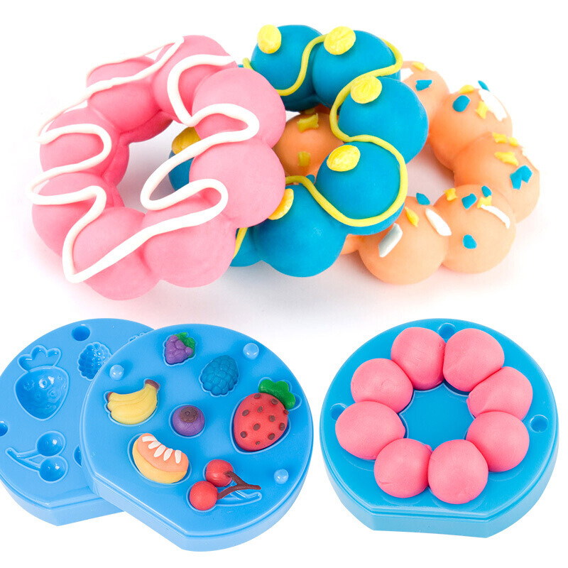 贝恩施儿童彩泥粘土工具橡皮泥套装儿童手工太空diy玩具小麦泥沙模具3