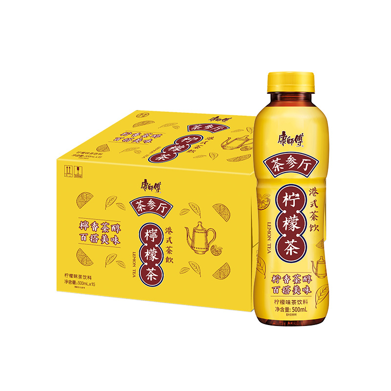 康师傅 茶参厅500ml*15瓶 柠檬茶整箱装 茶餐厅专享