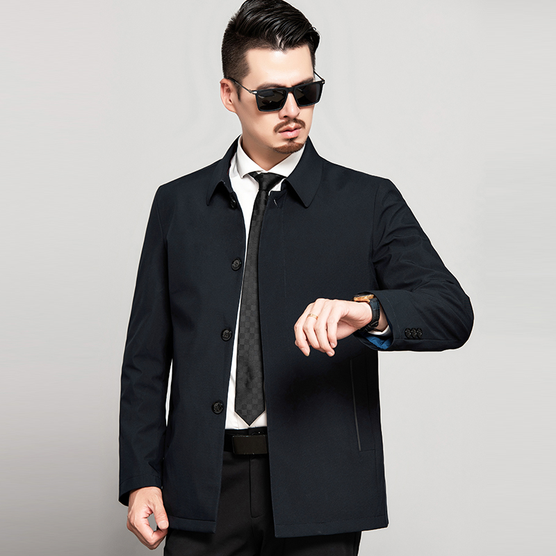 送运费险中年爸爸冬装羽绒服夹克新款男士秋冬加厚保暖外套中老年男装