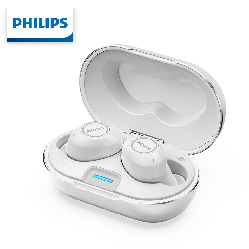 飞利浦（PHILIPS）TAT1205WT( 白）真无线蓝牙耳机 双耳5.0入耳式运动跑步商务小米苹果华为安卓手机通用