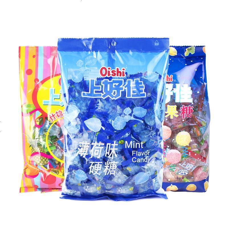 上好佳薄荷宝什锦味硬糖果企业用糖结婚喜糖果食食品 薄荷味*2