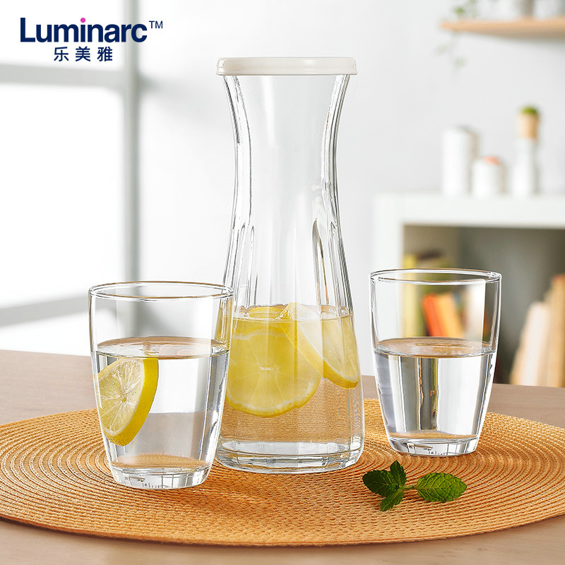 乐美雅Luminarc 迷你旋舞壶水具3件套玻璃冷水壶水杯 L7507