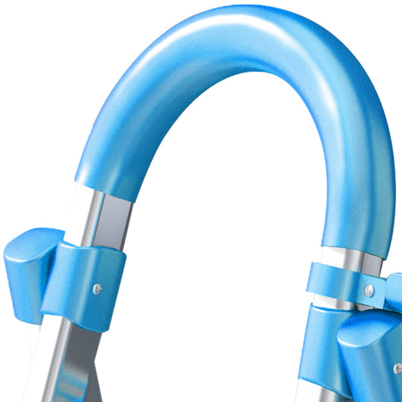 臻远 ZY-T150多功能梯子家用折叠梯室内踏板楼梯 蓝色六步梯高清大图