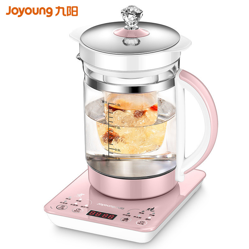 九阳(Joyoung)K15-D67养生壶全自动加厚高硼硅玻璃 触摸按键容量1.5L多功能电热水壶煮茶器