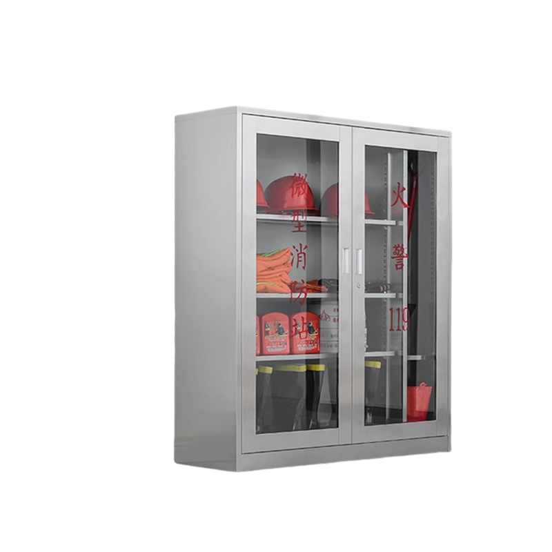 迅迈 201不锈钢消防柜 灭火器材存放柜 微型消防站 40*120*140cm 单位;台高清大图