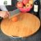 创意圆形砧板楠竹菜板厨房砧板擀面板实心双面切菜板剁菜墩子 FENGHOU 圆型直径66cm厚度1.8cm送50厘米擀面杖