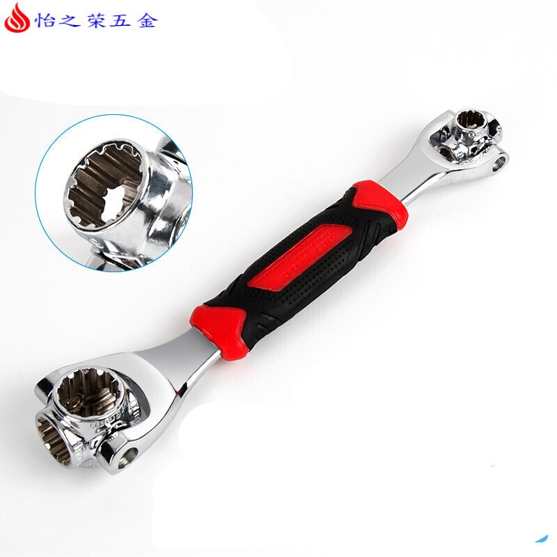 扳手52合一多功能套筒扳手套装八合一合1德国多用360度8-21mm 塑柄款12齿52合一扳手
