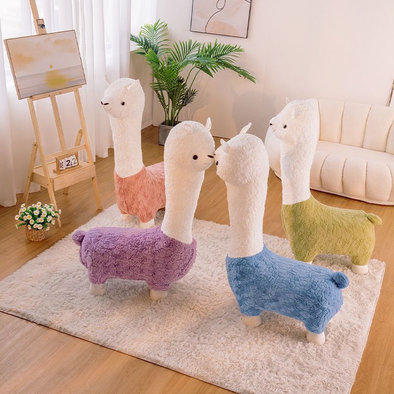 dhp羊驼凳创意动物坐凳网红羊驼座椅客厅儿童生日礼品卡通羊驼椅
