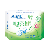 [ABC旗舰店]ABC卫生巾 57片5包 茶树精华纤薄棉柔透气超薄 姨妈巾(日用+夜用)