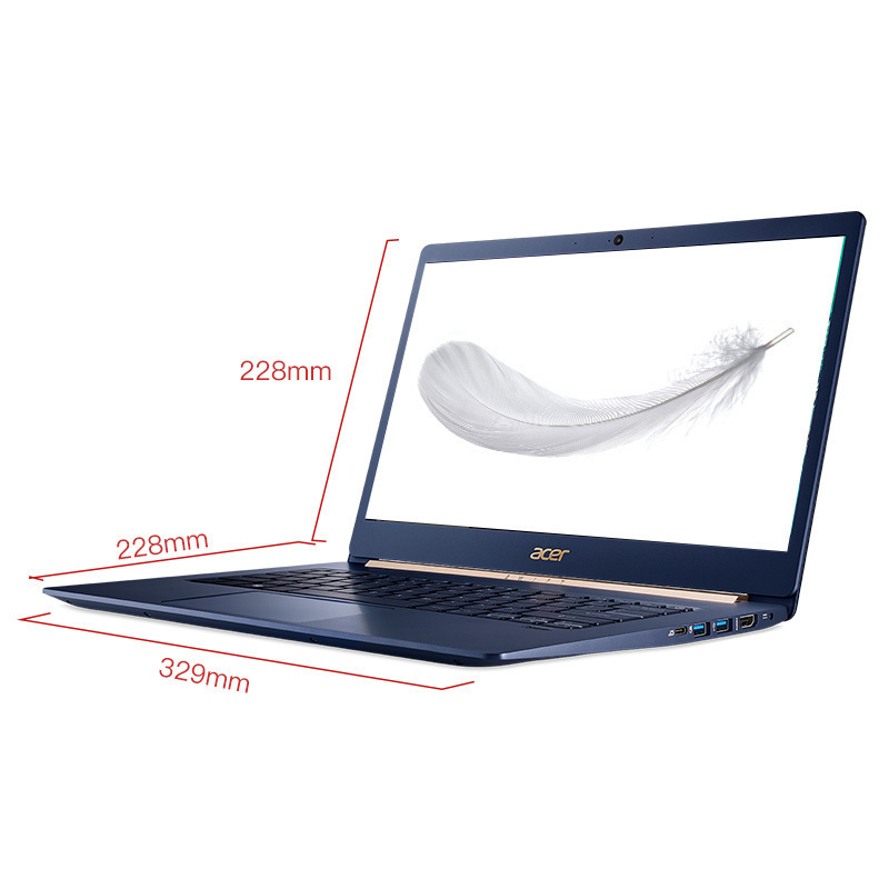 宏碁(acer)宏基蜂鸟SF514第八代英特尔®酷睿™i5 14英寸轻薄本触控本蓝色笔记本电脑(i5-8250U 8G 256GB 指纹识别 多点触控)蓝朋友