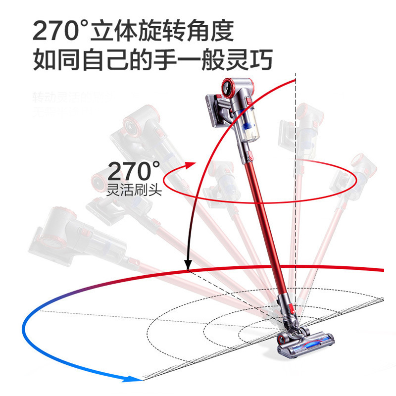 苏泊尔(SUPOR) 吸尘器VCS54T-02家用无线手持式吸尘器 机械式强力大功率 干式除尘除螨吸尘机(XF)