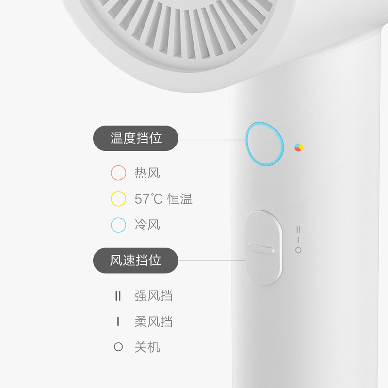 [官方旗舰店]小米 米家负离子速干吹风机 H300 负离子护发 大功率速干 智能恒温 低噪设计