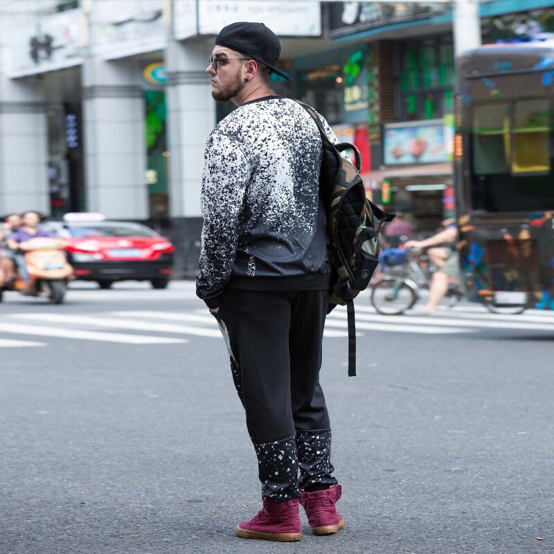大码男士运动套装秋季胖子休闲卫衣套装棒球服男运动服图片色