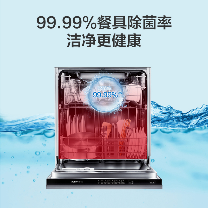 老板(Robam)侧吸式22立方油烟机四件套油烟机 燃气灶 一体机 洗碗机套装28A0+57B0T+CQ975+W710