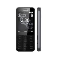 诺基亚(NOKIA) 230 双卡 银灰色 直板按键 移动联通2G手机 双卡双待 老人手机 学生备用功能机