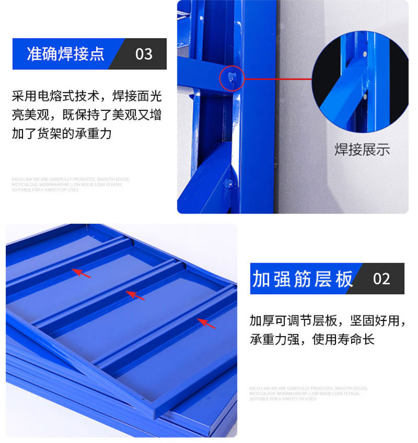 昇恒轩 仓储货架置物架库房展示架子多功能铁架储物架四层主架承重200kg SHX-1331高清大图