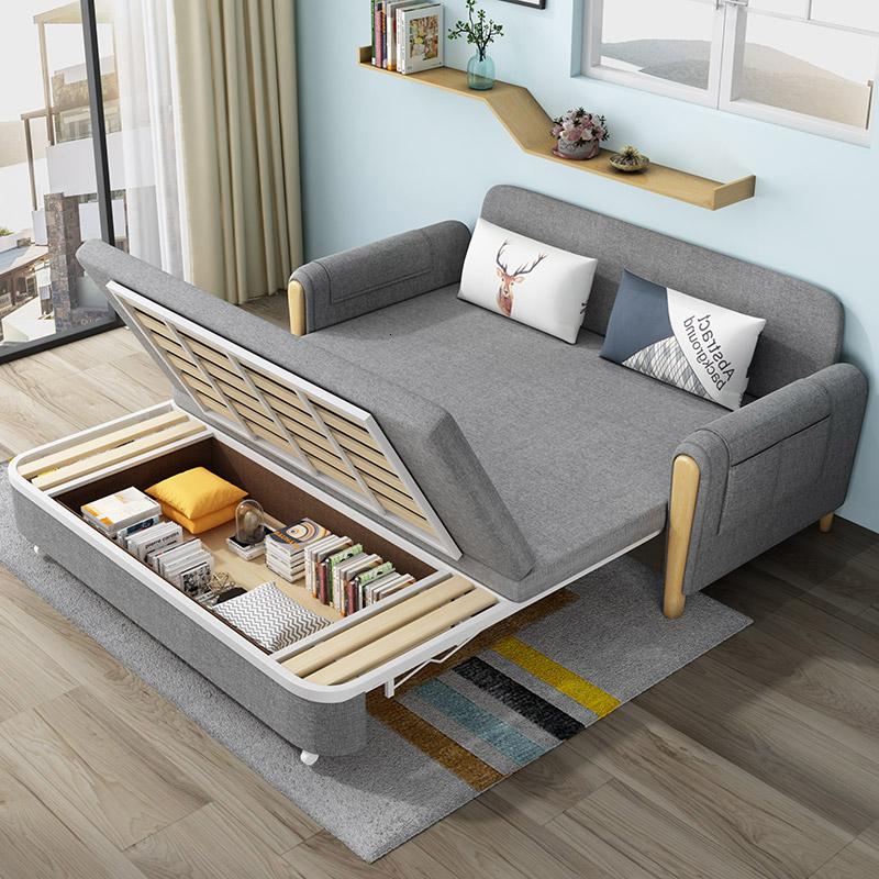 可折叠沙发床两用双人小户型阳台伸缩床可睡觉的沙发储物多功能