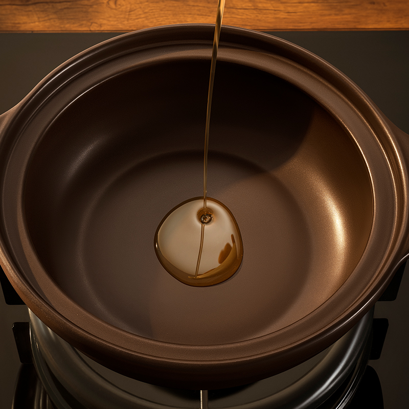 康巴赫炒菜砂锅煲家用燃气专用煲仔饭耐高温干烧不裂浅口陶瓷锅高清大图