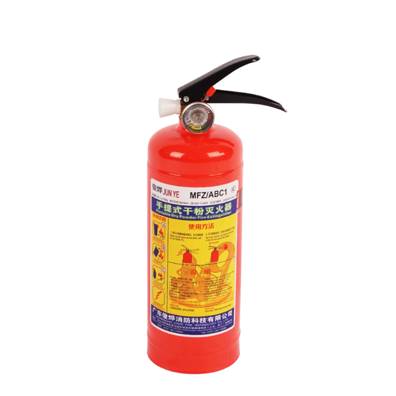 俊烨 灭火器MFZ/ABC1手提式干粉灭火器1公斤便携式灭火器1KG