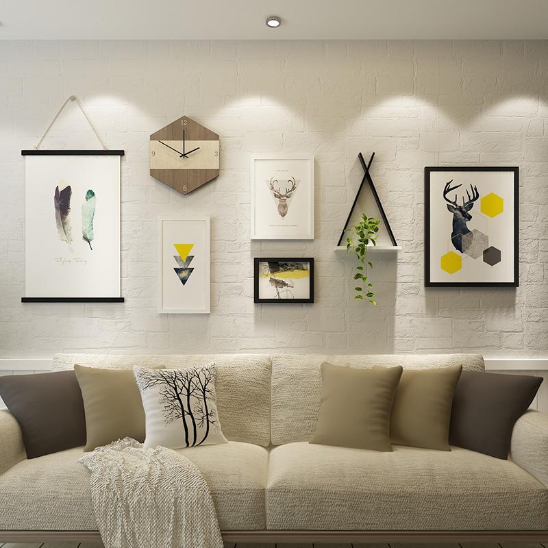 客厅墙面装饰挂件北欧餐厅房间墙壁挂饰ins创意背景墙上壁饰墙饰三维