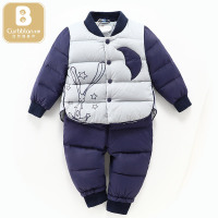 卡伴Curbblan儿童羽绒服男女童兔子印花羽绒服套装新款外套80-130码